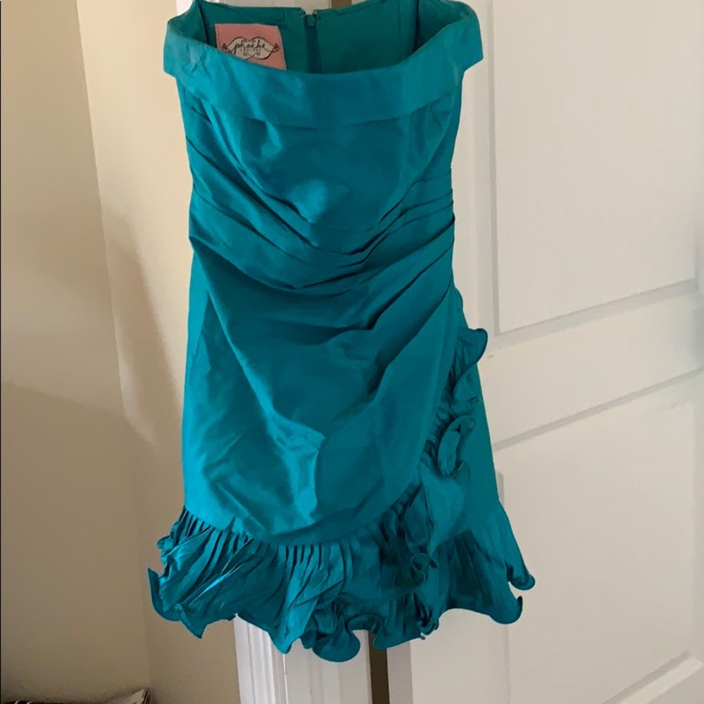 Teal cocktail dress